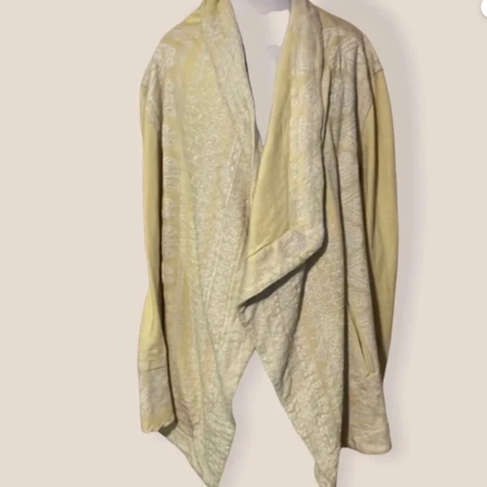 Sundance yellow embroidered cardigan